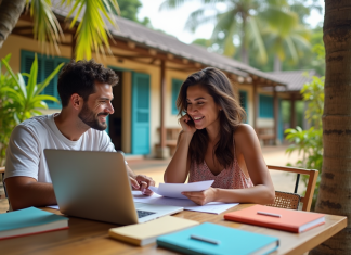 Budget 15 jours à la Réunion : combien prévoir pour un séjour réussi ? Couple discutant budget voyage à La Réunion en plein air