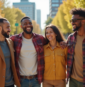 Diversité raciale : quel pays affiche la plus grande palette ethnique ? Groupe de personnes diverses dans un parc urbain ensoleille